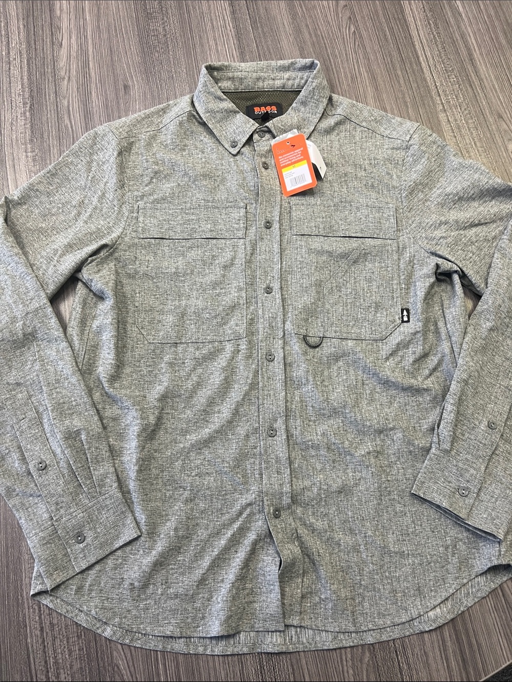Kavu Gray Heather Long-Sleeve Button Shirt